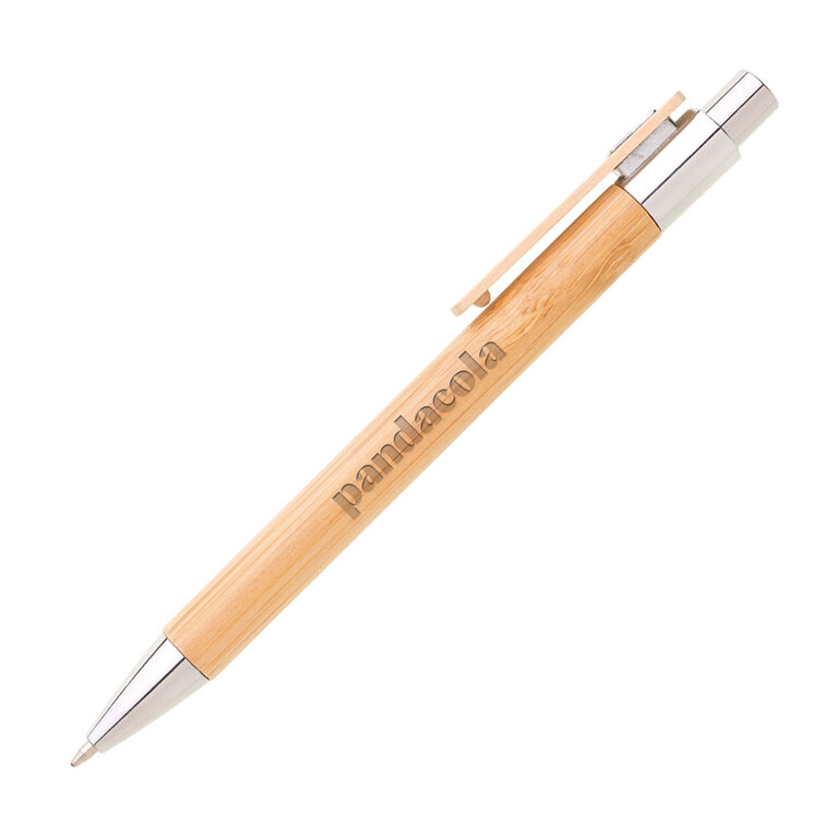 Stylo à bille promotionnel en bambou - Nukak | pandacolach