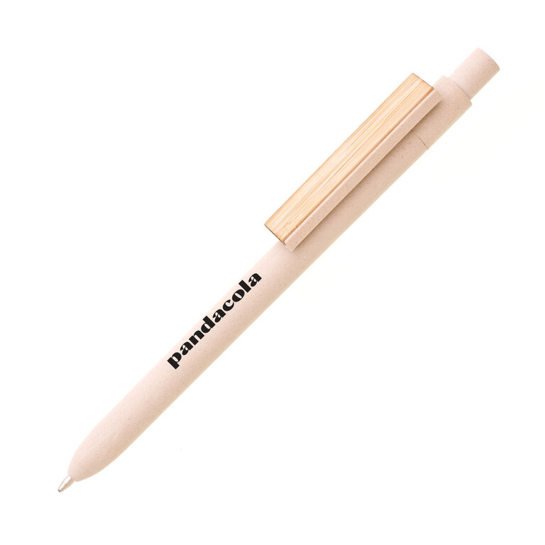 Stylo à bille personnalisable en fibre de bambou - Fibre | pandacolach