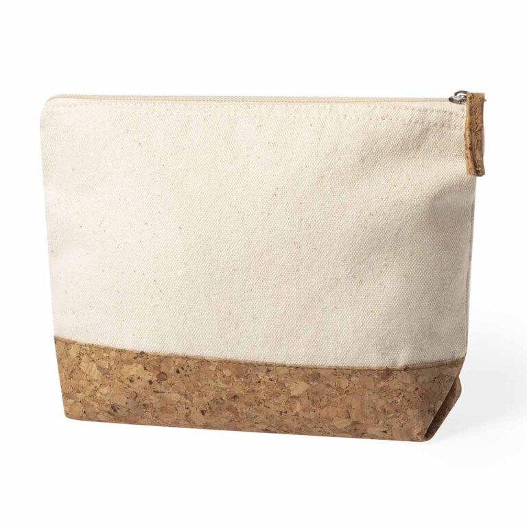 Trousse de toilette personnalisée coton et liège - Linu | pandacolach