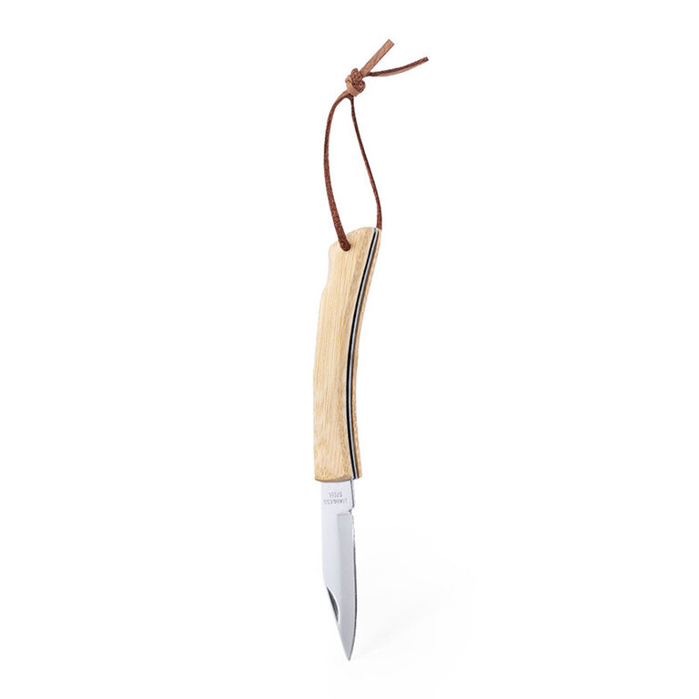 Couteau pliable personnalisable en bambou - Sulta | pandacolach
