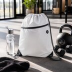 Sac à dos personnalisable à cordelettes avec poche zippée - Kante | pandacola - thumb - 1