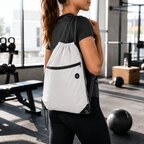 Sac à dos personnalisable à cordelettes avec poche zippée - Kante | pandacola - thumb - 2