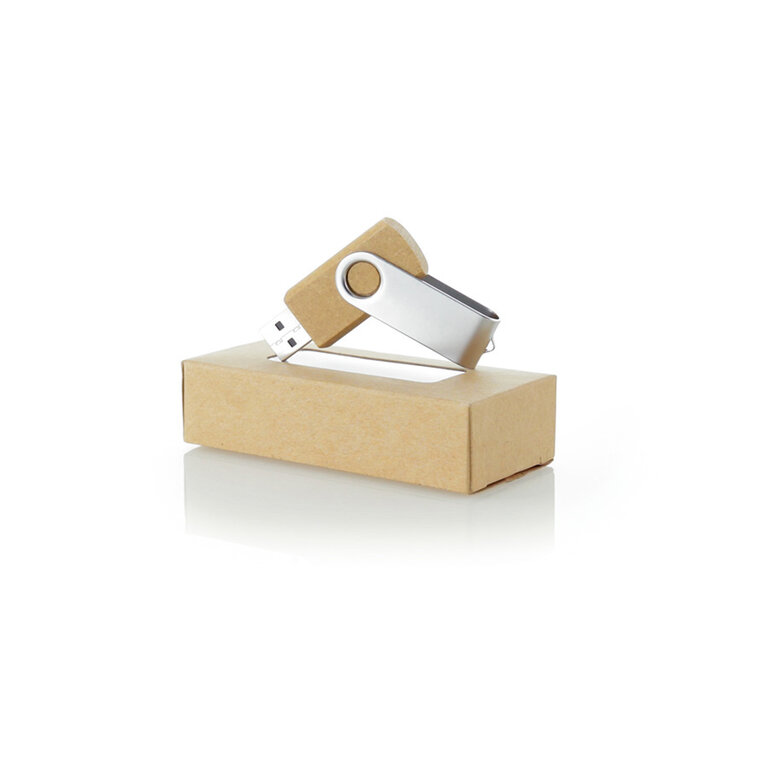 Clé USB personnalisable en carton recyclé 16 Go - Twister Carton | pandacolach
