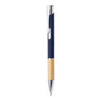 Stylo publicitaire en aluminium et grip en bambou - Alusto Soft | pandacolach - thumb