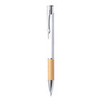 Stylo publicitaire en aluminium et grip en bambou - Alusto Soft | pandacolach - thumb - 1