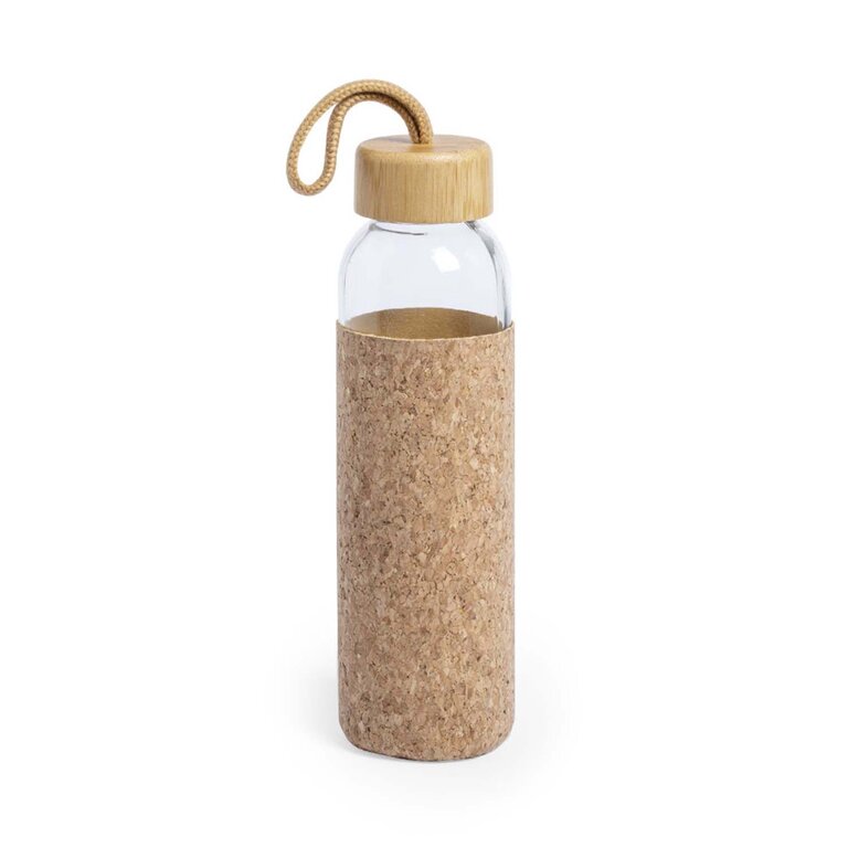 Bouteille en verre 500 ml personnalisable avec pochette en liège - Utah Liege | pandacolach