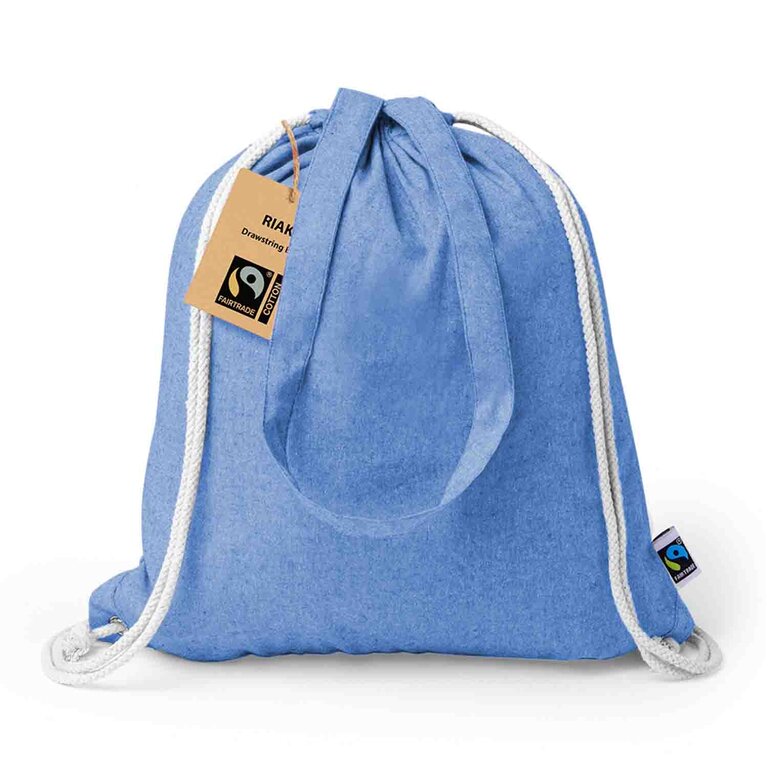 Sac à dos personnalisable cordelettes en coton 140 gr/m² - Ipori Fairtrade | pandacolach
