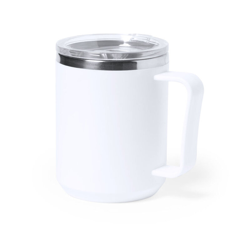 Mug personnalisable en acier double paroi avec couvercle 350 ml - Toodi Poignee | pandacolach