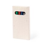 Etui en papier ensemencé publicitaire de 6 crayons cires - Cordi | pandacola - thumb