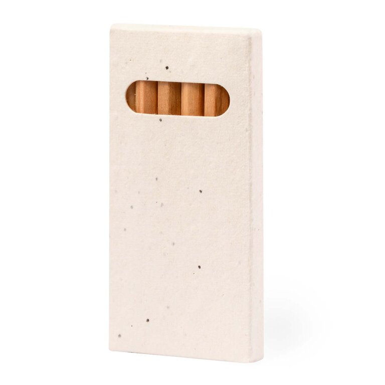 Etui en papier ensemencé personnalisable 6 crayons - Eslov Ensemence | pandacolach