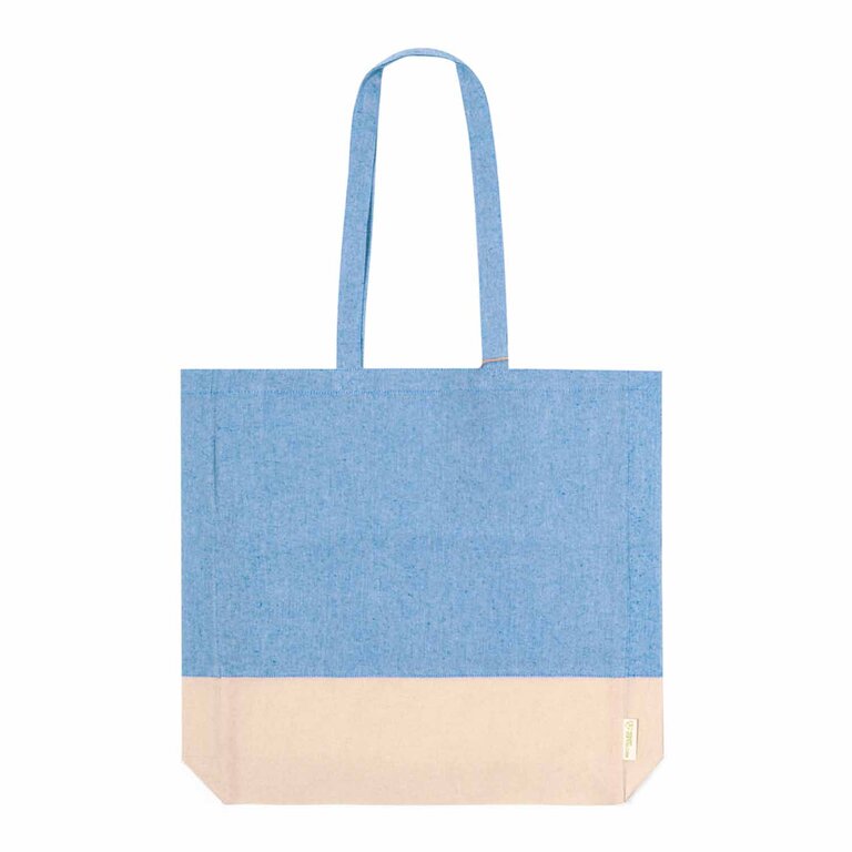 Sac shopping personnalisable avec soufflet en coton recylé 120 gr/m² - Forcula | pandacolach