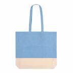 Sac shopping personnalisable avec soufflet en coton recylé 120 gr/m² - Forcula | pandacolach - thumb - 1