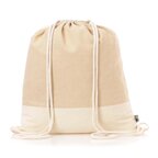 Sac à dos cordelettes personnalisable en coton fairtrade 140 gr/m² - Forcula Fairtrade | pandacolach - thumb - 1