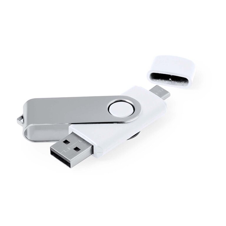 Clé USB avec USB C 3.0 personnalisable 16 Go - Twister Duo | pandacolach