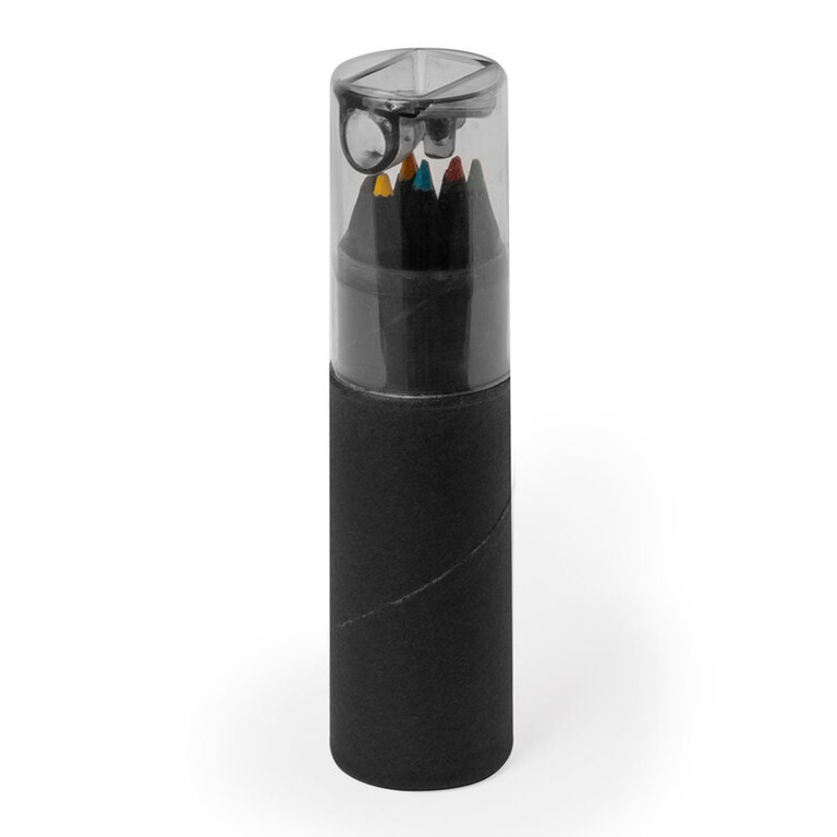 Set de 6 crayons de couleur personnalisable - Andora Black | pandacolach