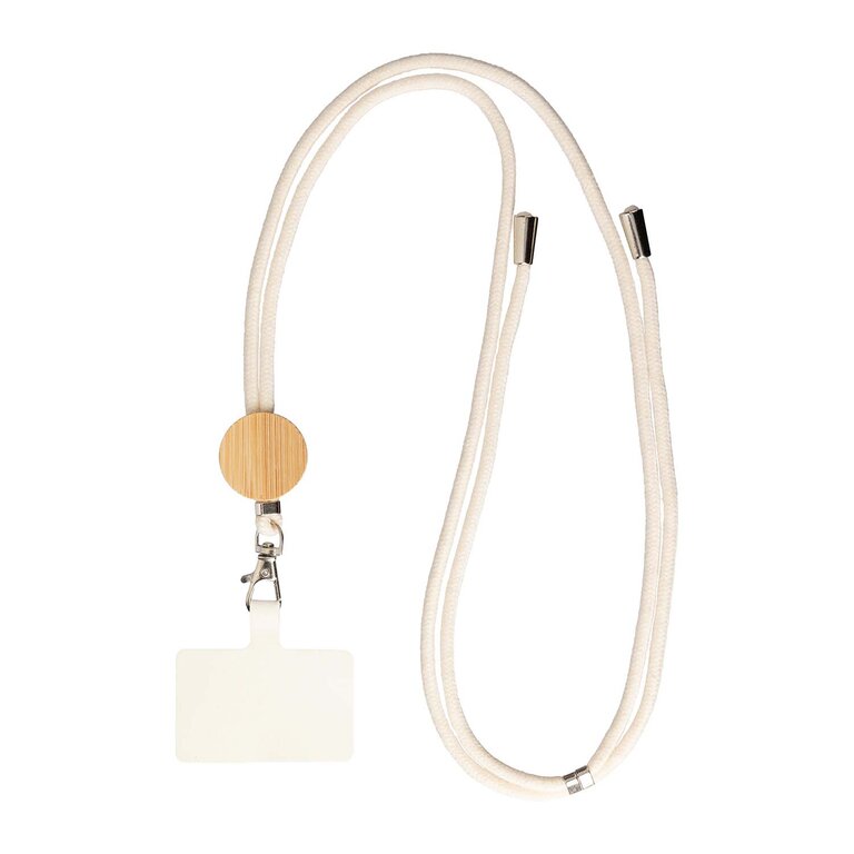 Cordon tour de cou personnalisable avec porte-telephone - Noras Coton | pandacola - 3