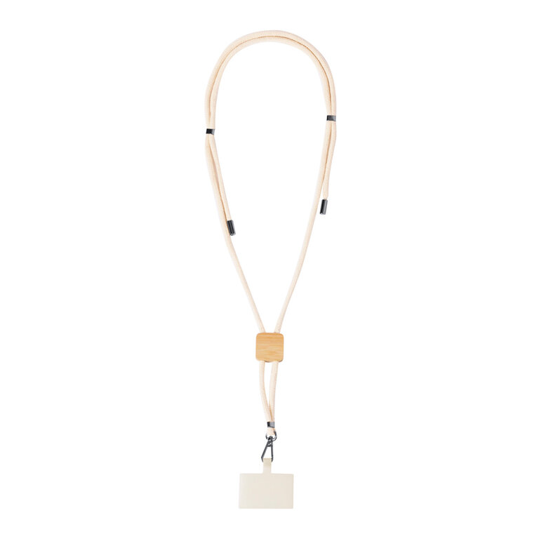 Cordon tour de cou personnalisable avec porte-telephone - Noras Coton | pandacolach