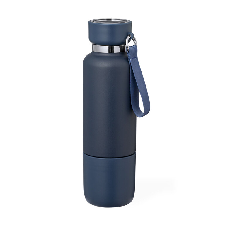 Bouteille isotherme personnalisable avec gobelet 550 ml - Nomda | pandacolach