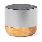 Haut-parleur publicitaire Bluetooth® 3W - Round Bass Bois | pandacolach - thumb - 1