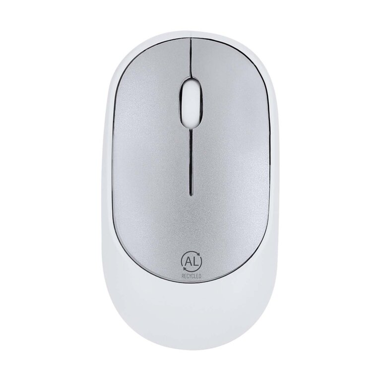 Souris sans fils personnalisable en aluminium recyclé - Miski | pandacolach