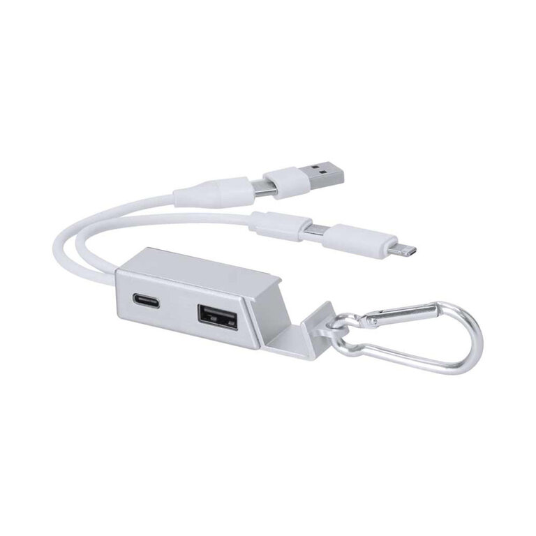 Hub double USB personnalisable avec support téléphone - Jockai | pandacolach