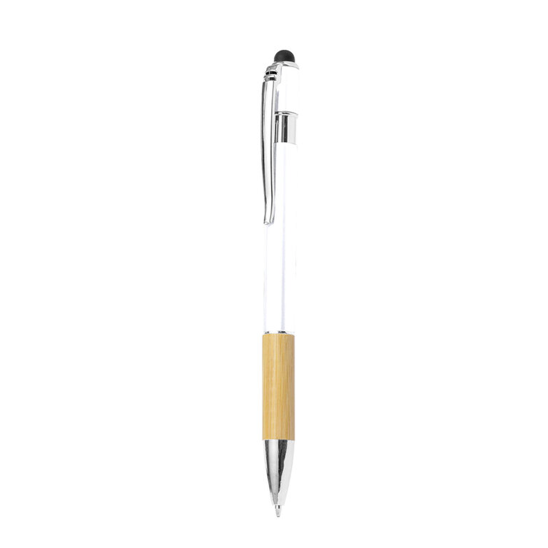 Stylo personnalisable en aluminium avec grip bambou - Alusto Prince | pandacolach
