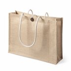 Sac en jute laminé personnalisable avec bouton 320 gr/m² - Laca | pandacolach - thumb