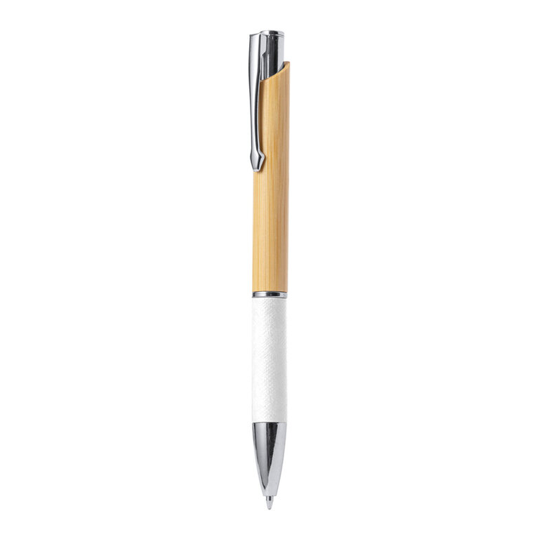 Stylo en bambou personnalisable avec grip papier recyclé - Alimo Bambou | pandacolach