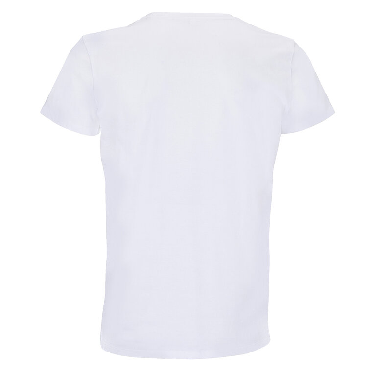T-shirt personnalisable blanc col rond en coton recyclé 150 gr/m² - Re Crusader | pandacola - 1