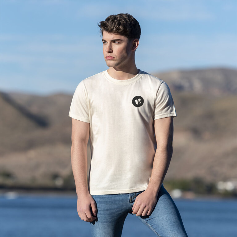 T-shirt personnalisable naturel col rond en coton bio 150 gr/m² - Nayi Bio | pandacola