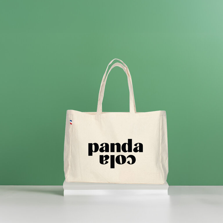 Sac cabas personnalisable avec soufflet total certifié GOTS made in France - Pierre GOTS | pandacolach
