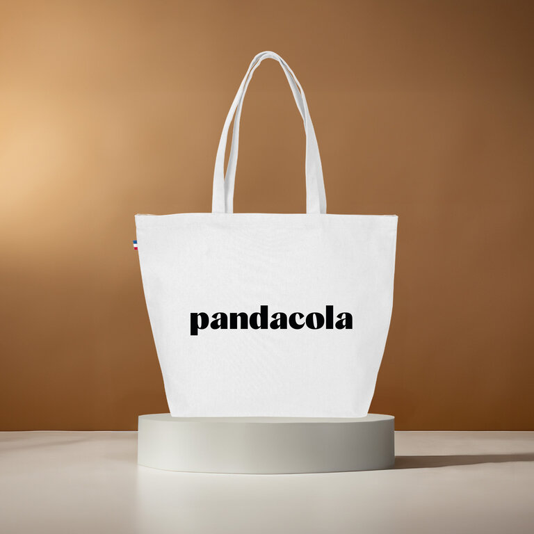 Sac de plage publicitaire avec soufflet de fond 100% matières recyclées made in France - Céline GRS | pandacolach