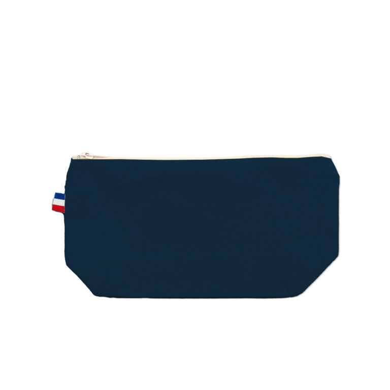 Trousse personnalisable avec soufflet de fond en coton tissé made in France - Elise | pandacolach