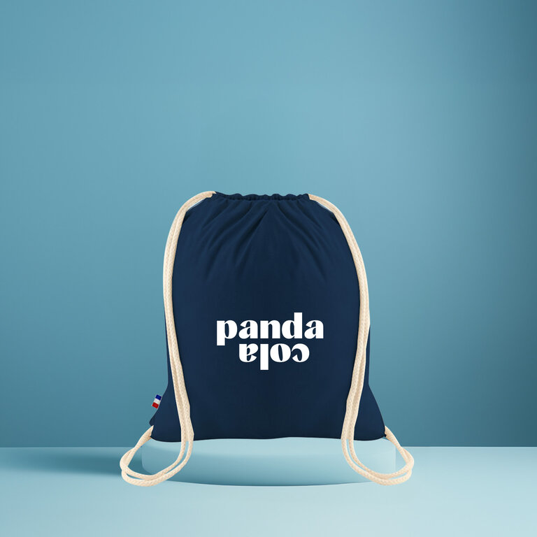 Sac à cordelettes personnalisable en coton tissé made in France - Angus | pandacolach
