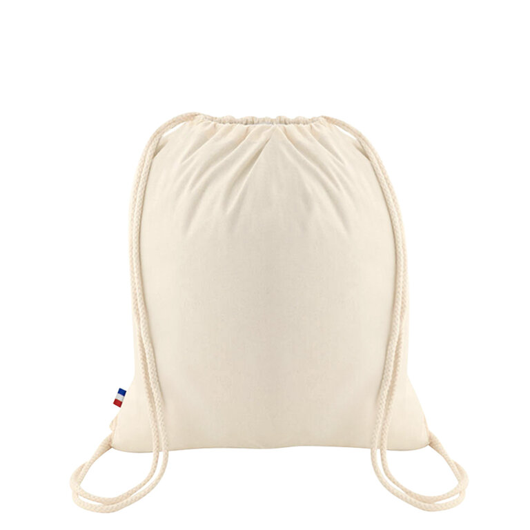 Sac à cordelettes publicitaire certifié GOTS made in France - Angus GOTS | pandacola