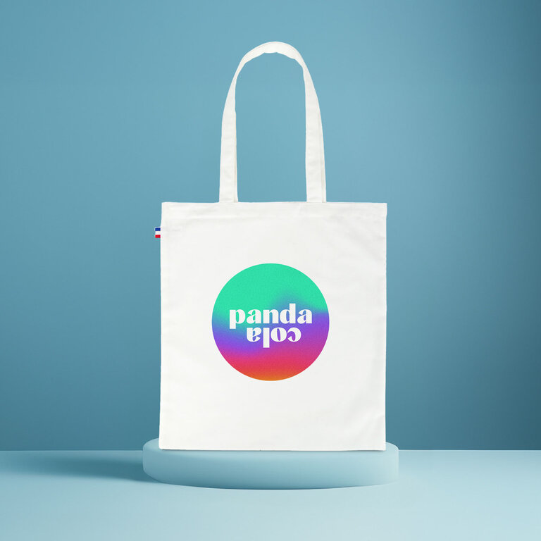 Tote bag personnalisable en quadrichromie coton épais 240 gr/m² made in France - Cécile quadri | pandacolach