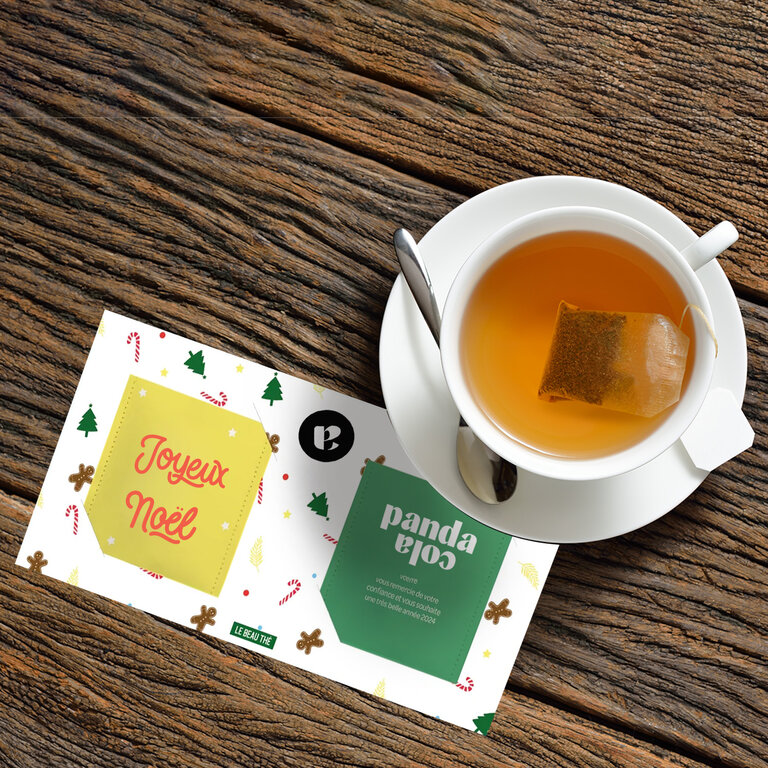 Carte de thé double à infuser 100% personnalisable Made in France Le Beau Thé® | pandacolach