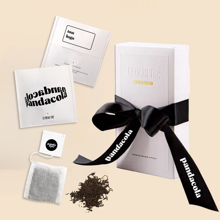 Coffret boîte aux lettres avec des sachets de thé personnalisable Made in France Le Beau Thé® | pandacola