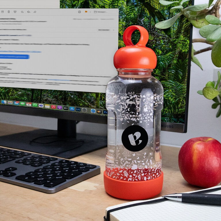 Gourde en verre incassable personnalisable en matière végétale 100% recyclable Made in France | pandacolach