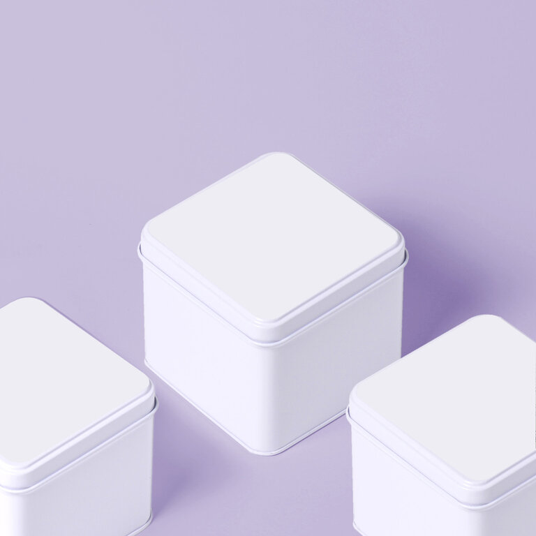 Boite personnalisable blanche en forme de cube | pandacola