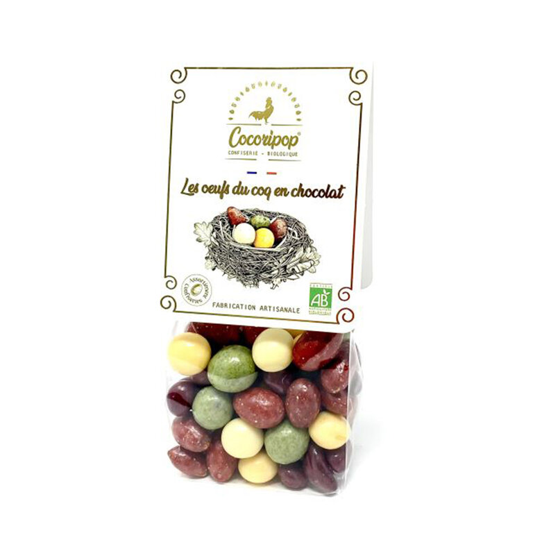 Sachet d'œufs du Coq en chocolats personnalisable 125gr | Cocoripop® | pandacolach