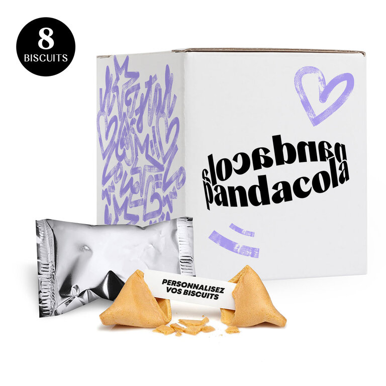 Coffret 8 fortune cookies made in France personnalisables | pandacolach