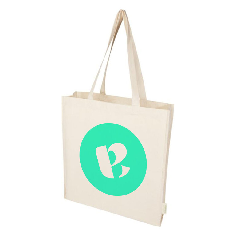 Tote bag personnalisable à soufflets en coton GOTS 180 gr/m² - Bili | pandacolach