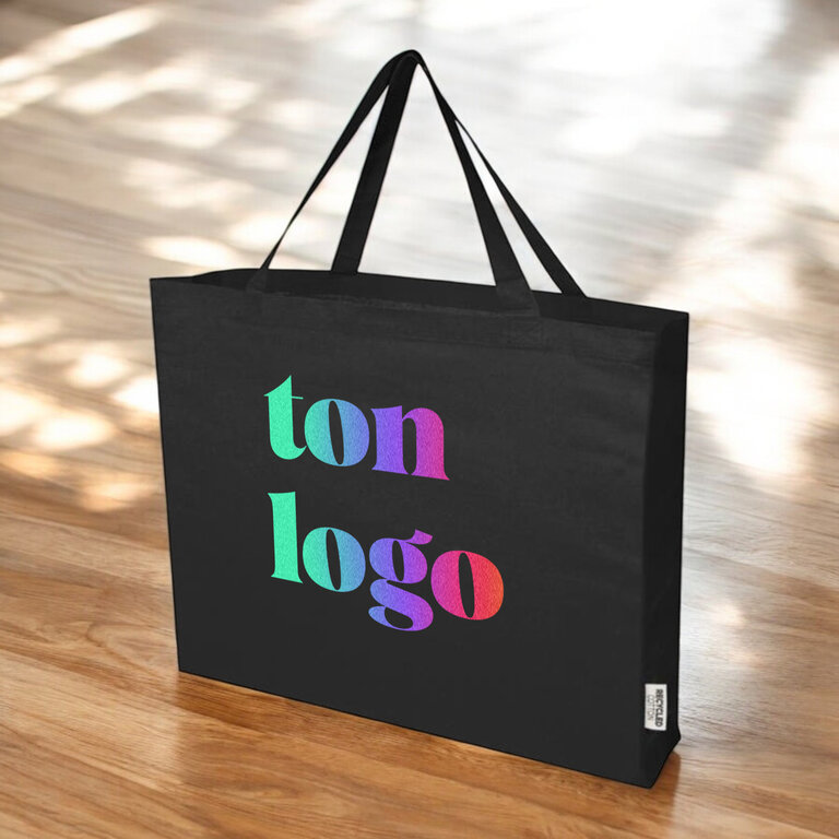 Tote bag publicitaire à soufflets en coton recyclé 220 gr/m² - Karpa | pandacolach