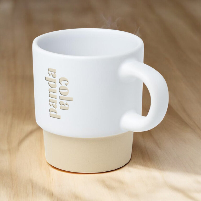 Tasse personnalisée empilable à espresso avec fond argile - Sabrina | pandacolach