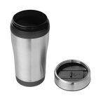 Mug isotherme personnalisé double paroi en acier recycél 410 ml - Palilou recyclé | pandacolach - thumb - 1