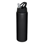 Gourde de sport personnalisable en aluminium avec paille et poignée 800 ml - Bouge | pandacolach - thumb
