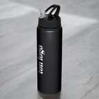 Gourde de sport personnalisable en aluminium avec paille et poignée 800 ml - Bouge | pandacolach - thumb - 1