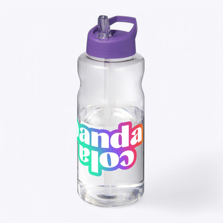 Gourde de sport personnalisable avec paille et poignée 1L - Kour | pandacolach