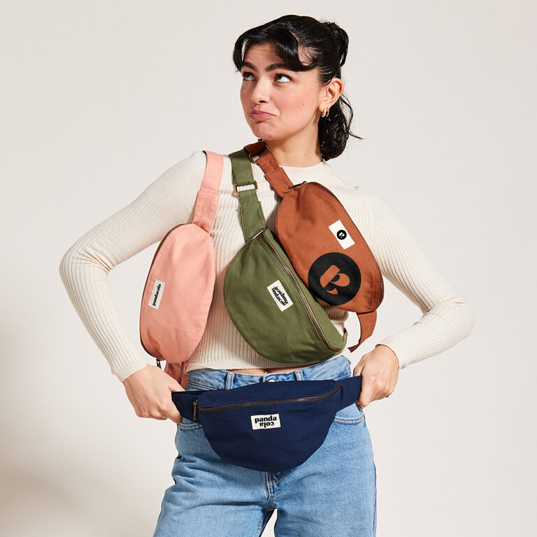 Sac banane personnalisable 100% coton biologique 2L - Valentine | pandacolach